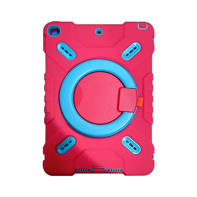 Pepk iPad8/9 10.2 Rugged case for Kids Rose+Blue