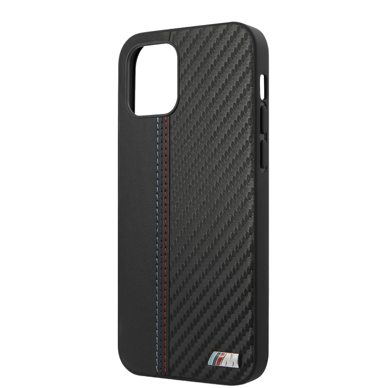 BMW Hard Case Pu Leather Carbon Effect M Collection - iPhone 12 Pro Max Black