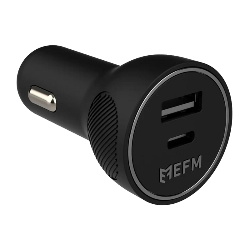 EFM 48W Dual Port Car Charger With Power Delivery and PPS Black