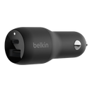 Belkin 37w Dual Car Charger USB-C & USB-A PPS Black