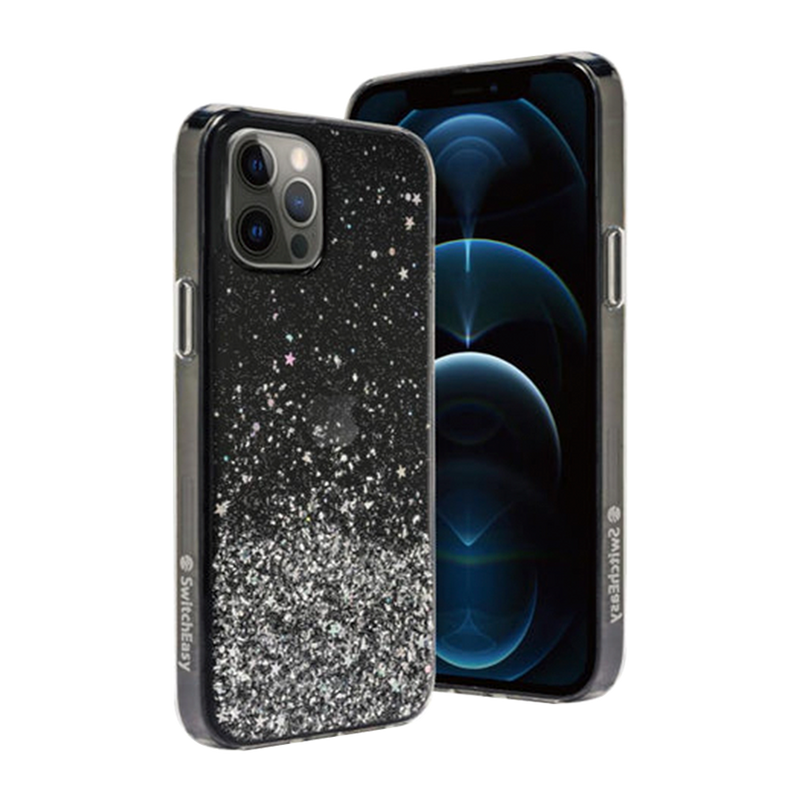 SwitchEasy Starfield Case for iPhone 12/12 Pro Transparent Black