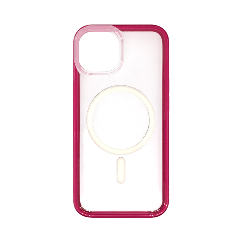 Wisecase iPhone 14 Bump with MagSafe Clear+Pink