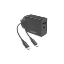 Cygnett 18W PD AC Charger + USB-C to USB-C 1.5M - Black