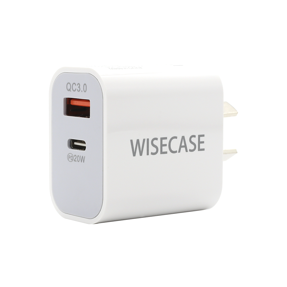 Wisecase Computer Wisecase TCS-20WACA PD20+QC3.0 AU Charger White
