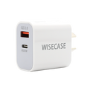 Wisecase TCS-20WACA PD20+QC3.0 AU Charger White