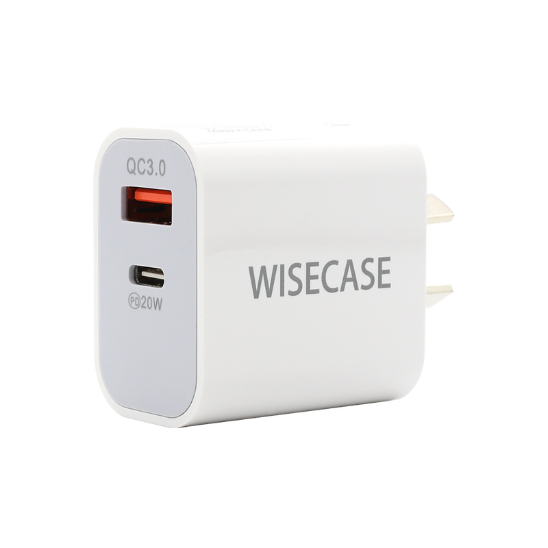 Wisecase TCS-20WACA PD20+QC3.0 AU Charger White