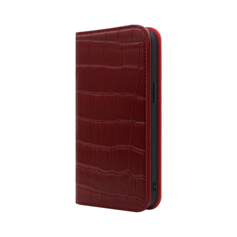 Wisecase iPhone 13 Pro Wallet Folio Crocodile Red