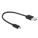 Wisecase Micro USB Cable 15CM - Black