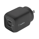 Belkin BOOST UP Dual USB-C Wall Charger GaN Technology 65W with PPS Black