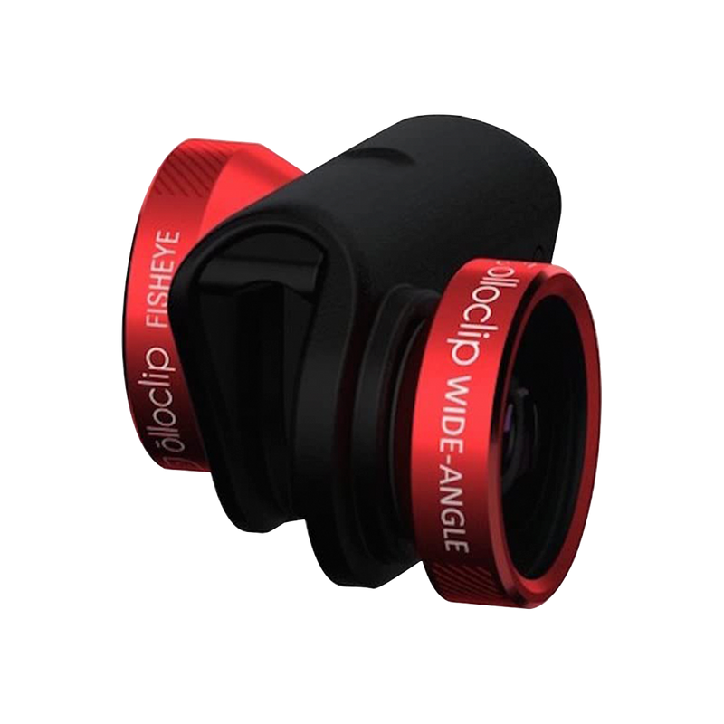 Olloclip 4-In-1 Lens for iPhone 6/6S/6 Plus/6S Plus - Red Lens, Black Clip