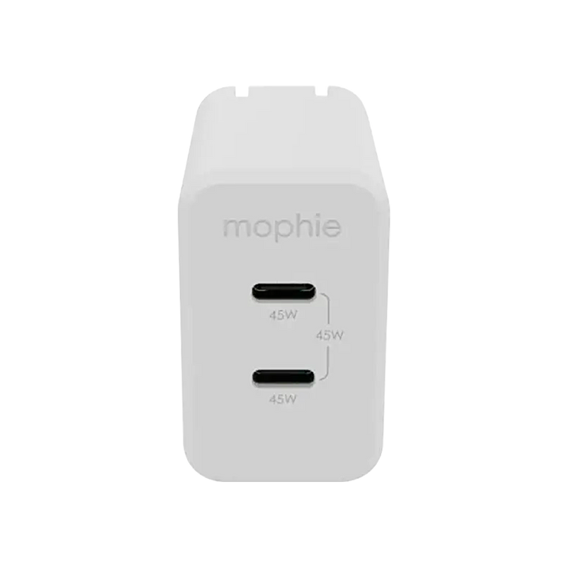 Mophie Speedport 45W Dual Port USB-C GaH Wall Charger White