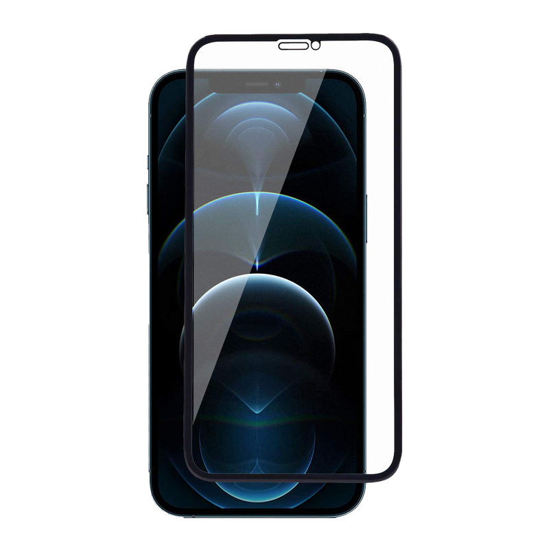 DOORMOON iPhone 12 Pro Max Screen Protector Tempered Glass Matt 5D - Black 1PCS
