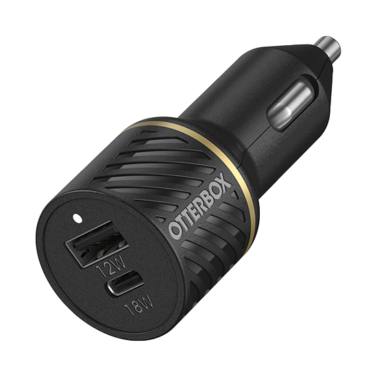 OtterBox Dual Port Car Charger USB-C/USB-A, Fast Charge