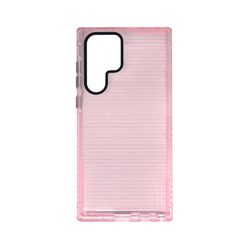 Wisecase Samsung Galaxy S22 Ultra Honeycomb TPU case Pink