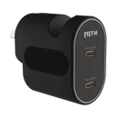 EFM 35W Dual Port Wall Charger With Power Delivery and PPS Black