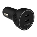 EFM 60W Dual Port Car Charger With Power Delivery and PPS Black