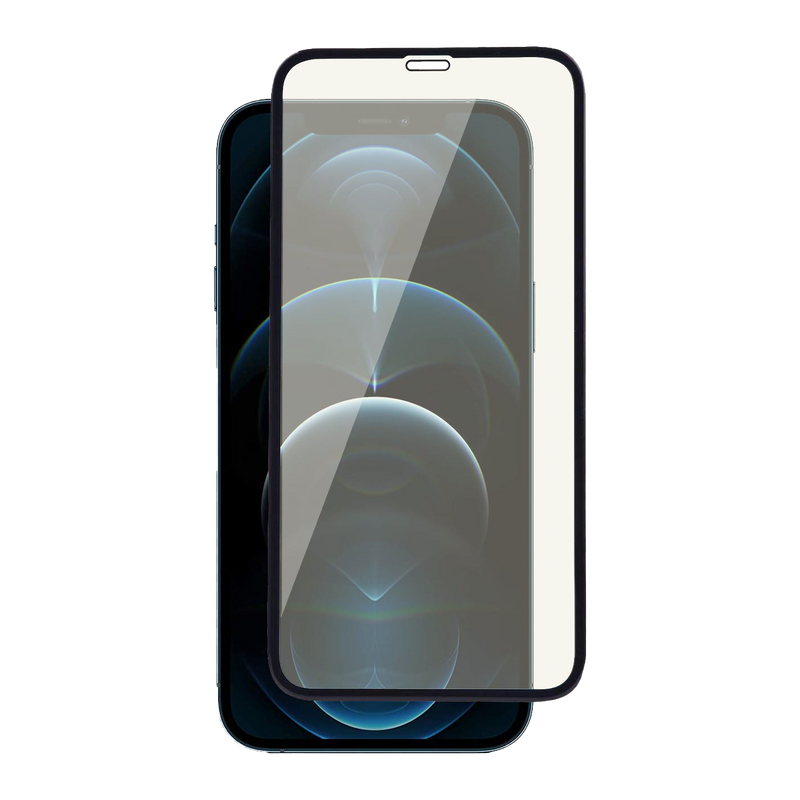 DOORMOON iPhone 12 Pro Max Screen Protector Tempered Glass Blue Light 5D - Black 1PCS