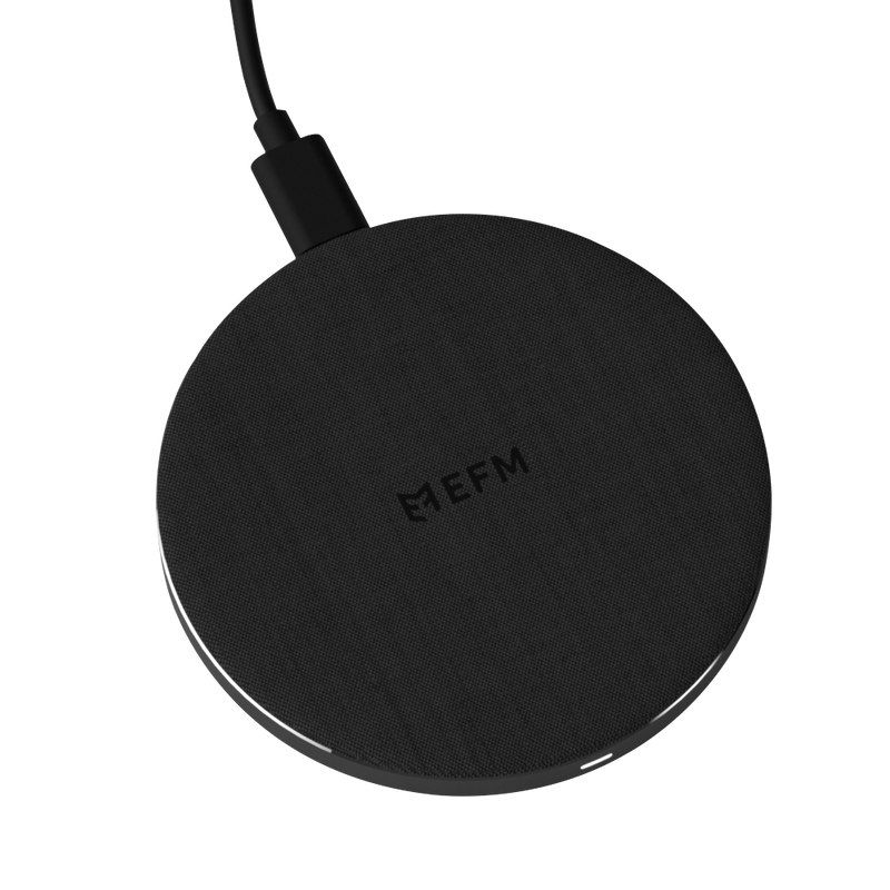 EFM 15W Wireless Charging Pad With Qi certification - Black