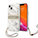 Guess HC PC/TPU Marble Strap for iPhone 13 Grey