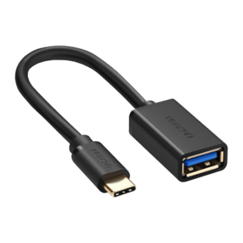 UGREEN USB Type-C Male to USB Type-A 3.0 Female OTG Cable Adapter 15cm Black