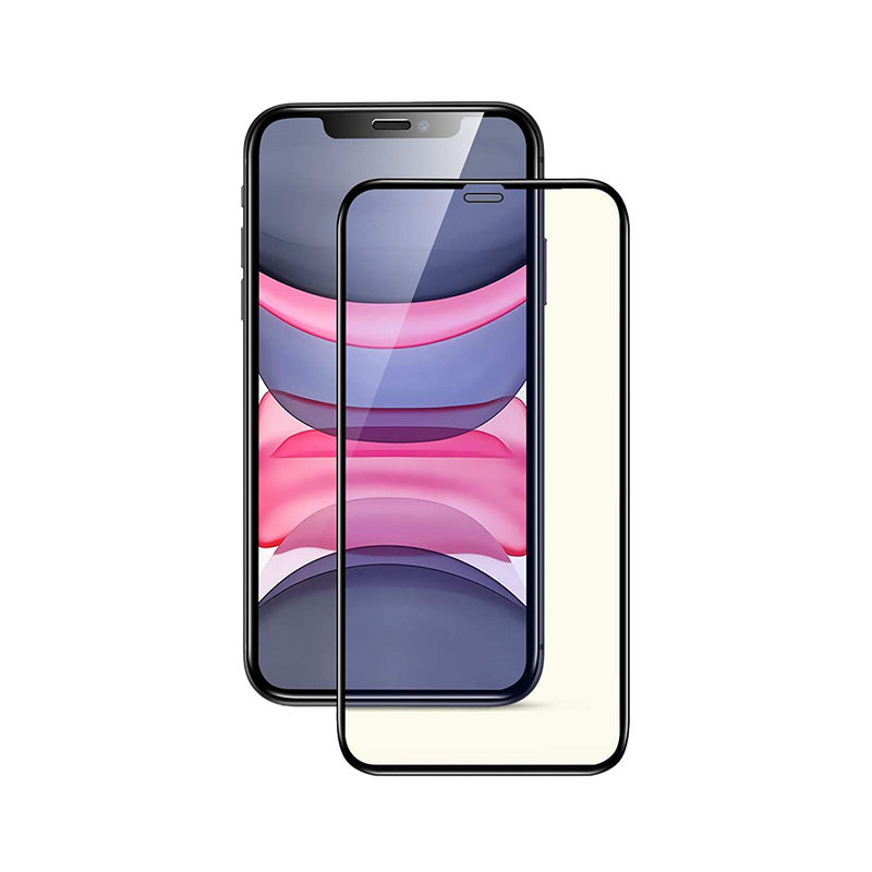 DOORMOON iPhone 11/XR Screen Protector Tempered Glass 5D Blue Light - Black 1PCS