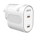 EFM 35W Dual Port Wall Charger With Power Delivery and PPS White