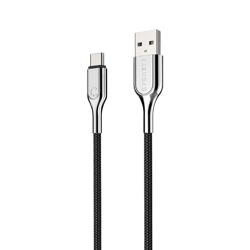 Cygnett Armoured USB-C to USB-A (USB 2.0) Cable - Black 2m