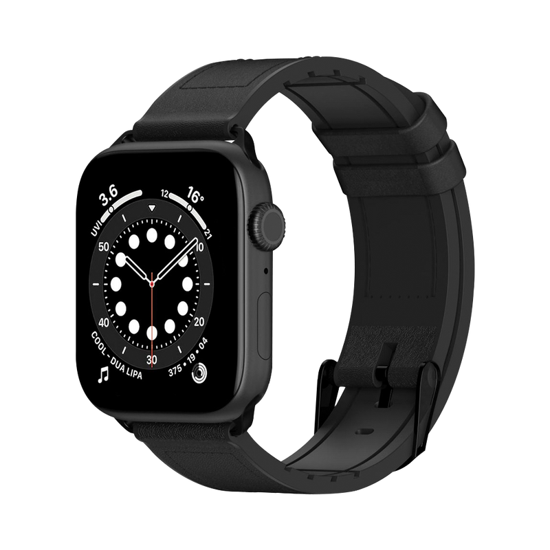 SwithEasy Hybrid Leather Band for Apple Watch 38/40/41mm - Black