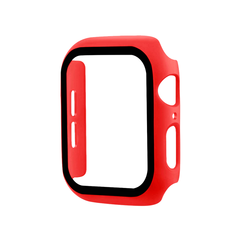 Watch 40MM Protective Glass Case Red