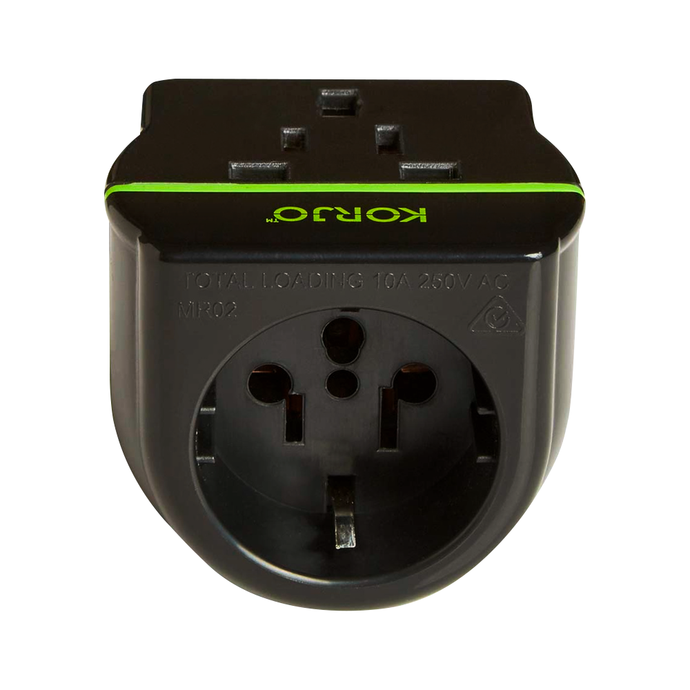 Korjo Adaptor for Australia – Multi Reverse Black