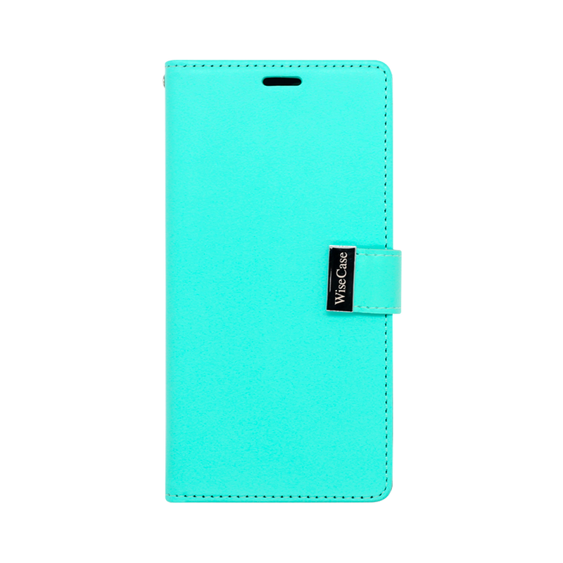 Wisecase iPhone 14 Pro Max Pocket Diary Wallet Cyan