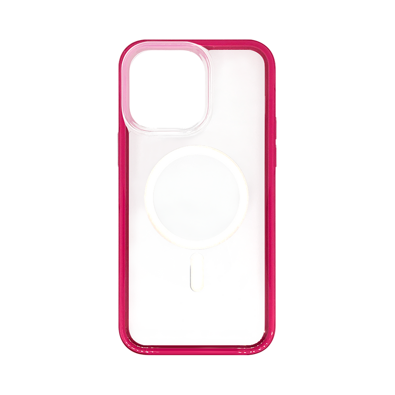 Wisecase iPhone 14 Pro Max Bump with MagSafe Clear+Pink