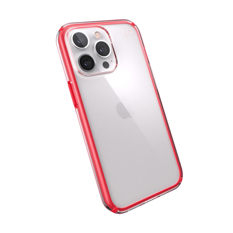 Speck Perfect Geo Red Case for iPhone 13 Pro 6.1 Clear/Unreal Red