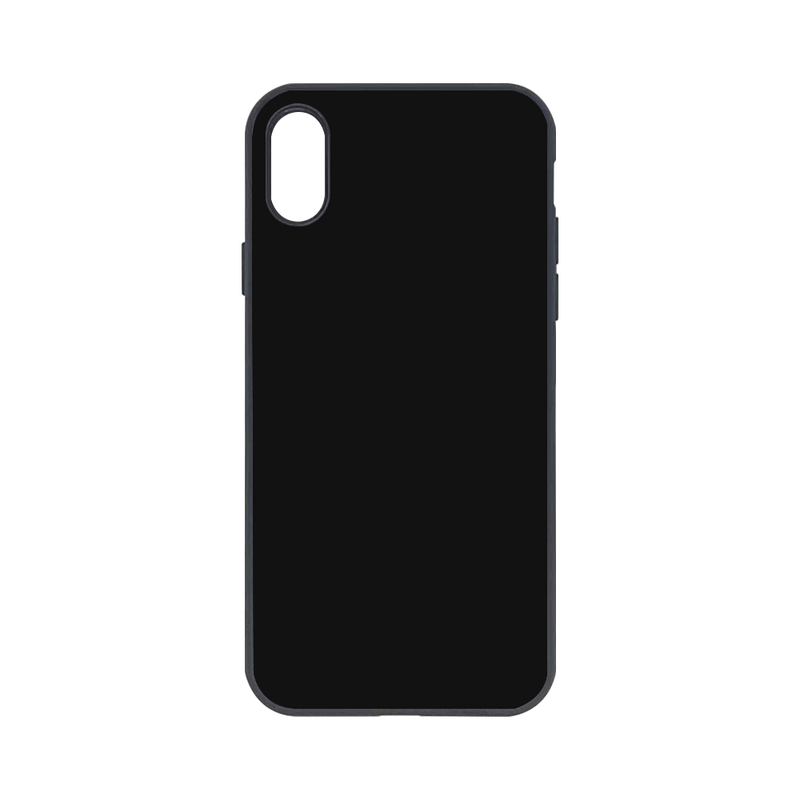 iPhone X Glass Back Case - Black