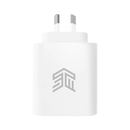 STM Goods 65W Dual Port USB-C and USB-A Power Adapter - White