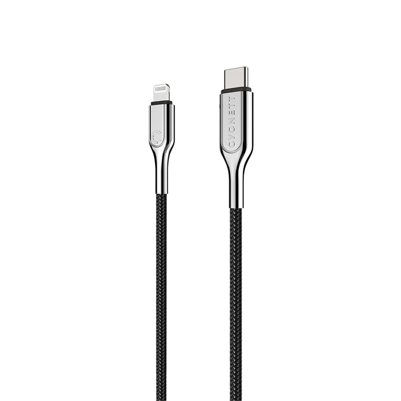 Cygnett Armoured Lightning to USB-C Cable 10cm -  Black