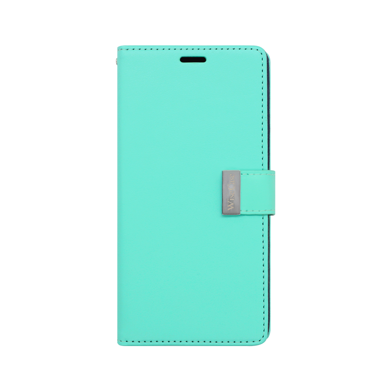 Wisecase iPhone 14 Plus Pocket Diary Wallet Cyan