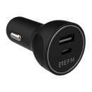 EFM 30W Dual Port Car Charger With Power Delivery and PPS Black