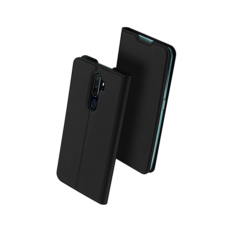 Oppo A9/A5 2020 PU Leather filp protective case - Black