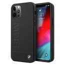 BMW Real Leather With Signature Logo Imprint - iPhone 12 Pro Max Black