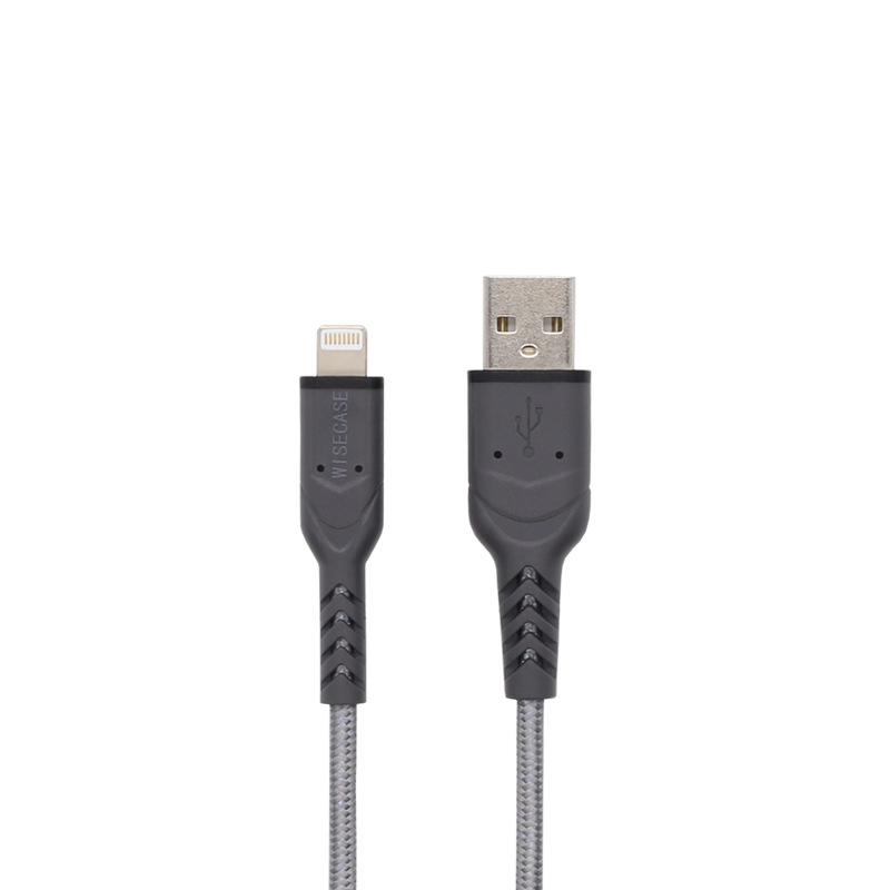 Wisecase Lightning to USB-A Dark Grey 3M