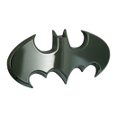 FAN EMBLEMS BATMAN 1989 BATWING 3D CAR BADGE (BLACK CHROME)