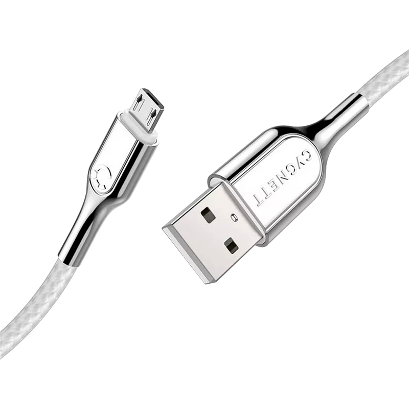 Cygnett ARMOURED Micro USB to USB-A Cable - White 2m