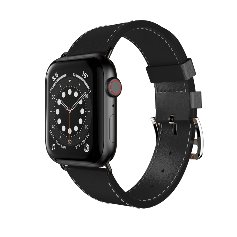 SwithEasy Wrap Leather Band for Apple Watch 42/44mm - Black