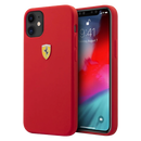 Ferrari Silicone Hard Case On Track With Soft Microfiber Interior - iPhone 12 / iPhone 12 Pro Red