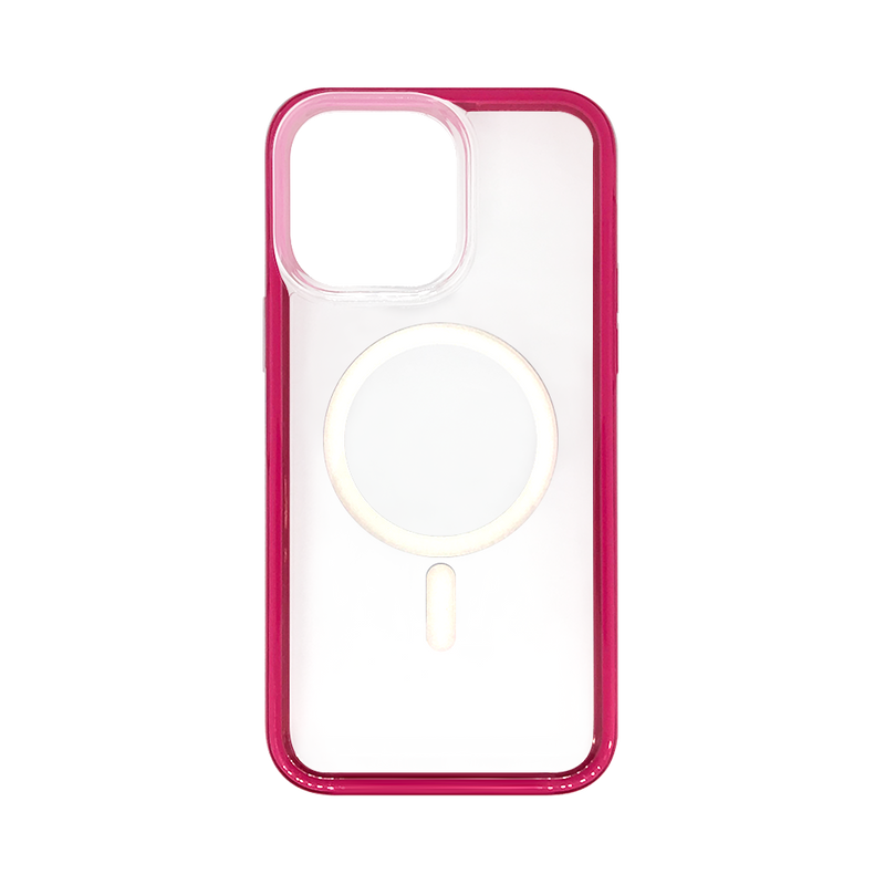 Wisecase iPhone 14 Pro Bump with MagSafe Clear+Pink