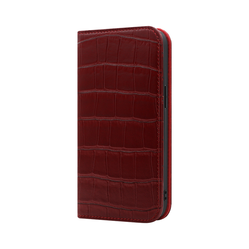 Wisecase iPhone 13 Wallet Folio Crocodile Red