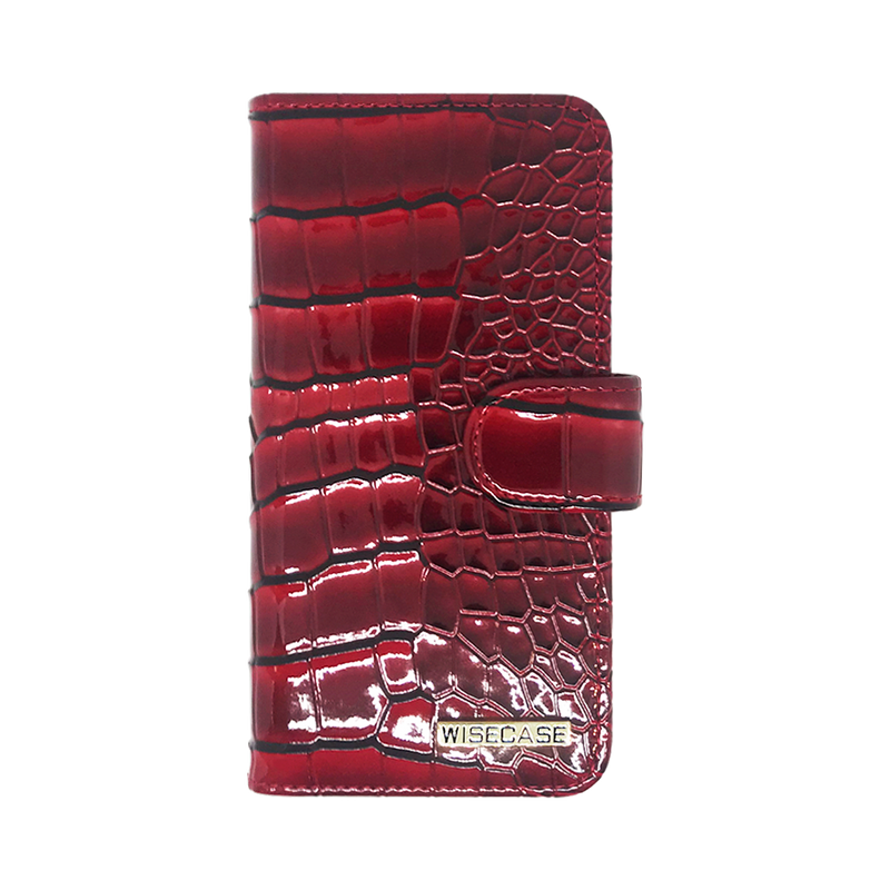 iPhone XS Max Crocodile Wallet - Red