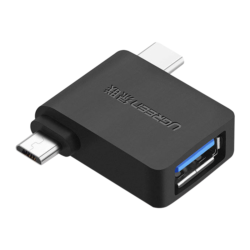 UGREEN 30453 Micro USB+ USB-C to USB 3.0 Adapter Black