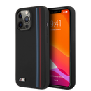 BMW M HC Silicone for iPhone 13 Pro Tricolor Lines Black